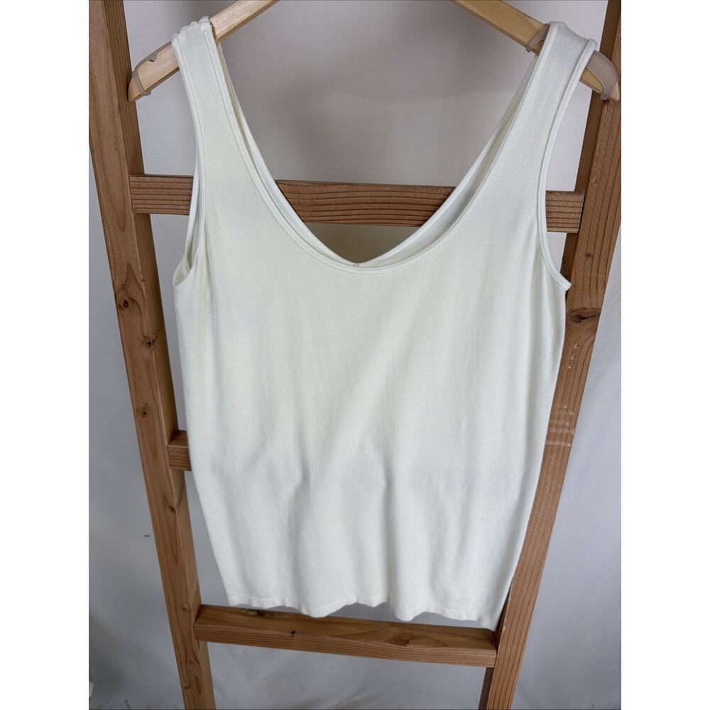 M. Rena Ivory Scoop Neck Tank